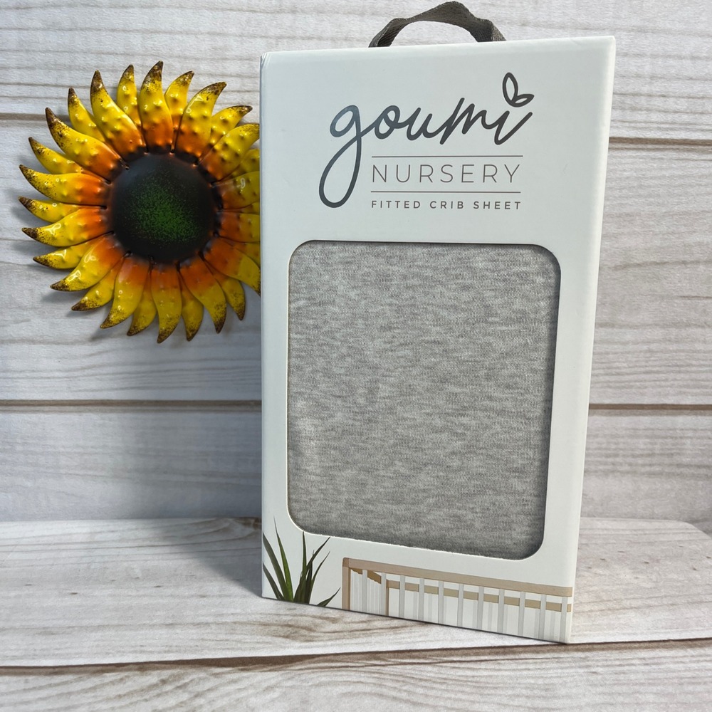 Goumi Nursery Fitted Crib Sheet Standard 52x28"x9" Bamboo Organic Cotton